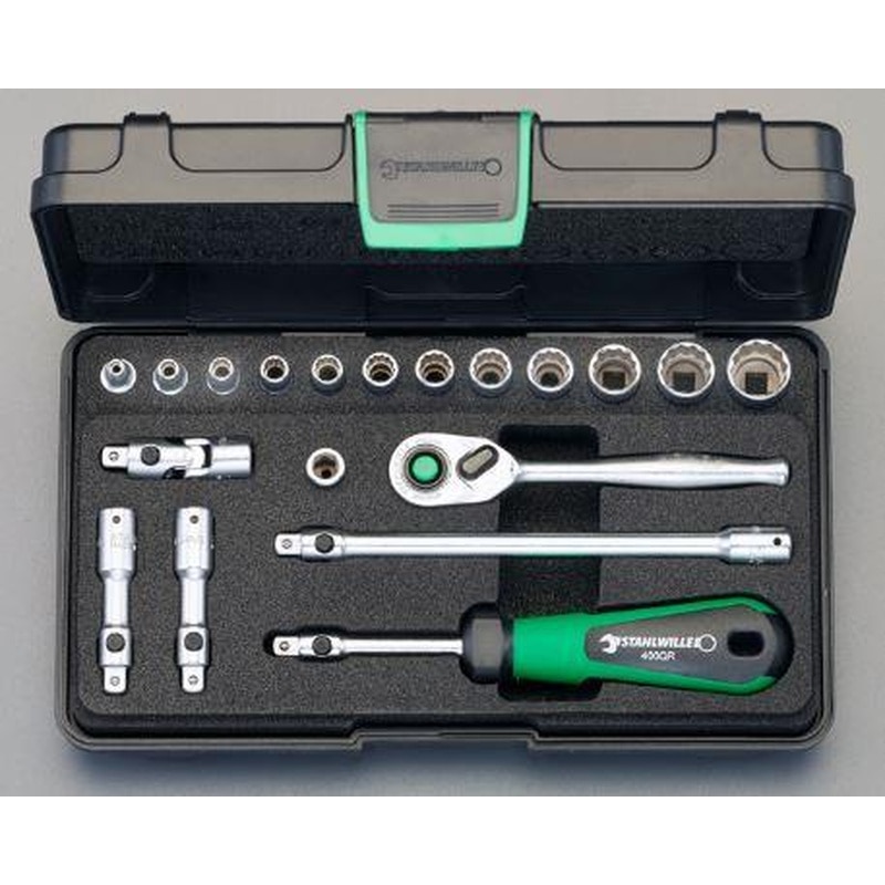 エスコ EA617BC-14 1/4”DRソケットレンチセット 1個（ご注文単位1個）【直送品】