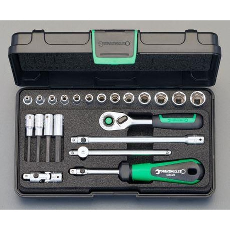 エスコ EA617BC-16 1/4”DRソケットレンチセット 1個（ご注文単位1個）【直送品】