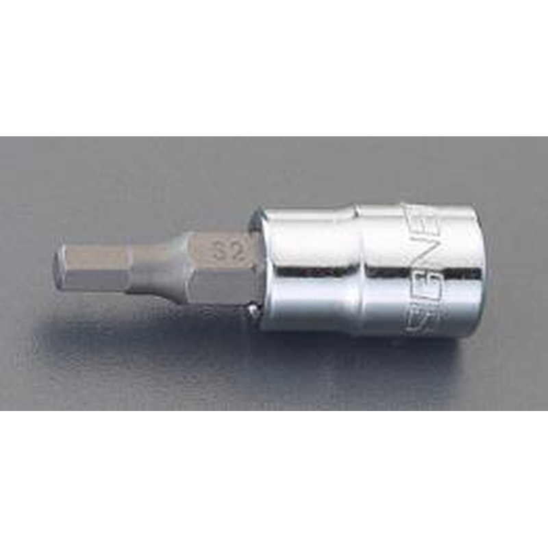 エスコ EA617CT-6 1/4”DRx6mm［Hex]ビットソケット 1個（ご注文単位1個）【直送品】