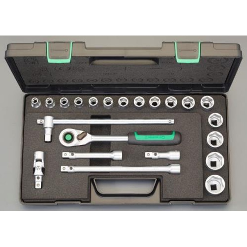 エスコ EA617DC-19 1/2”DRソケットレンチセット 1個（ご注文単位1個）【直送品】