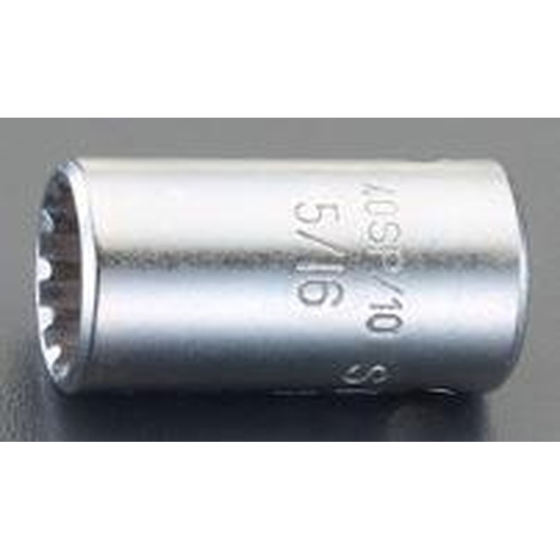 エスコ EA617XJ-4 1/4”DRx5/16”スプラインソケット 1個（ご注文単位1個）【直送品】