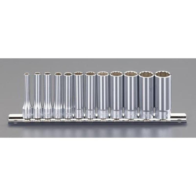 エスコ EA618AH 1/4”DR/4-14mmディープソケットセット 1個（ご注文単位1個）【直送品】