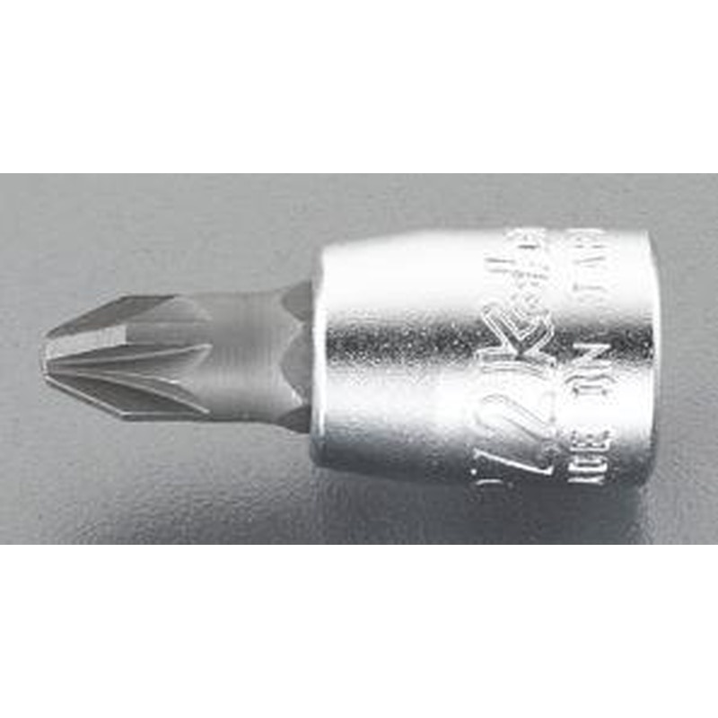 エスコ EA618AS-202 1/4”DRx#2［Pozidriv]ビットソケット 1個（ご注文単位1個）【直送品】