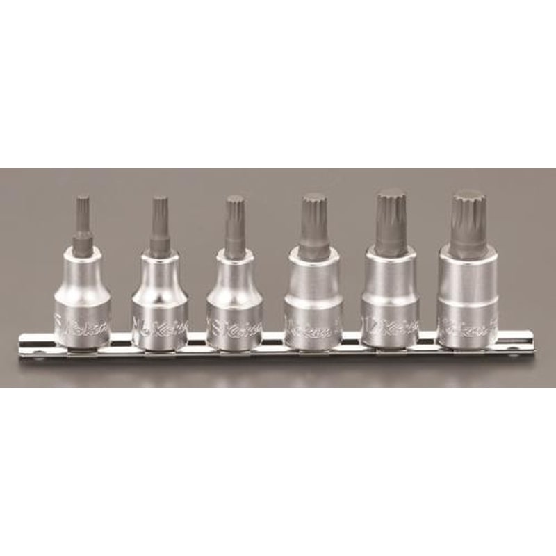 エスコ EA618CV 1/2”DR/M5-M14［XZN]ビットソケット3重4角 1個（ご注文単位1個）【直送品】