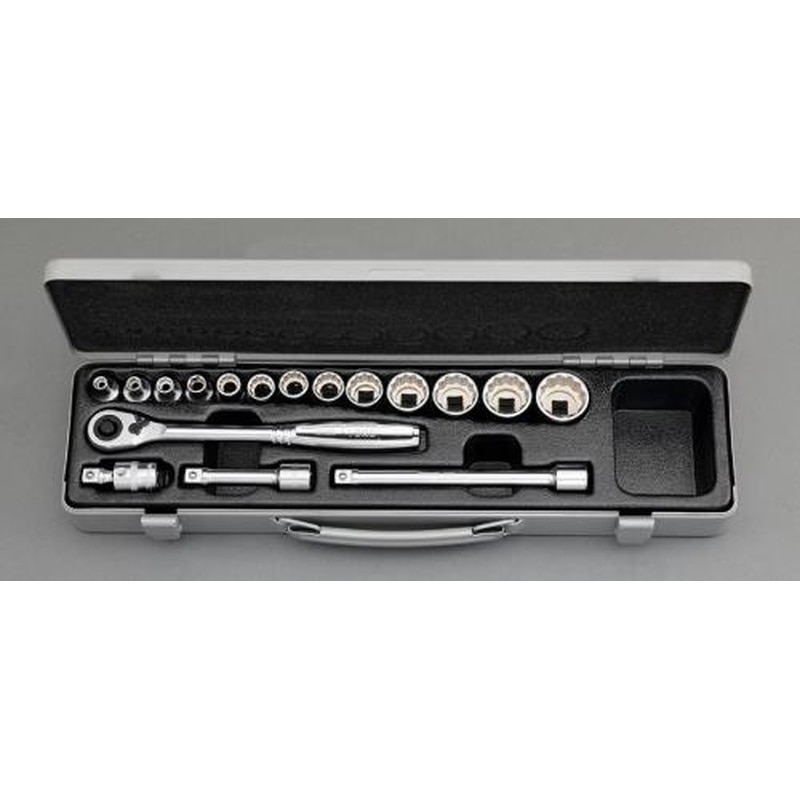エスコ EA618J-7 3/8”DRソケットレンチセット 1個（ご注文単位1個）【直送品】