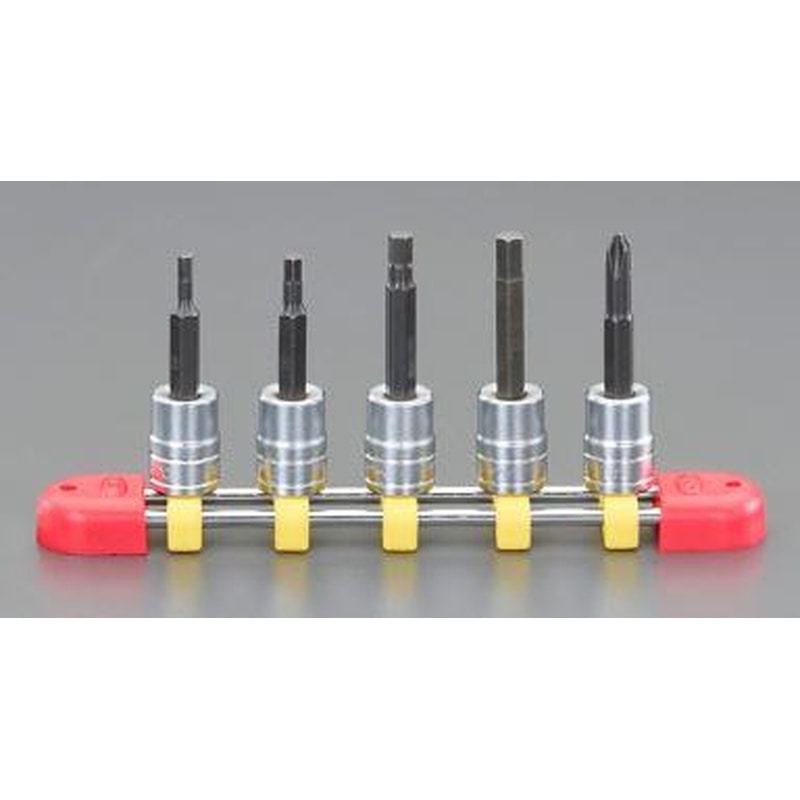 エスコ EA618NR-20 1/4”DR/＋No，2x六角3-6mmビットソケットセット(5個組) 1個（ご注文単位1個）【直送品】