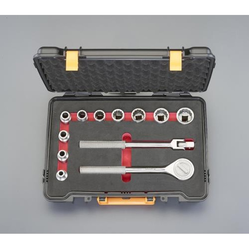 エスコ EA618SA-103 1/2”DRソケットレンチセット(ステンレス製) 1個（ご注文単位1個）【直送品】