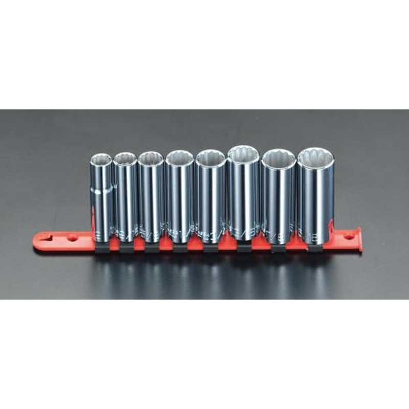 エスコ EA618XB-100 1/2”DR/8個組ディープソケット(インチサイズ) 1個（ご注文単位1個）【直送品】