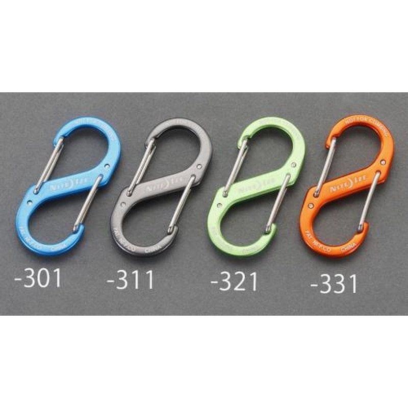エスコ EA638AD-333 90x41mmSカンスナップフック(アルミ製/オレンジ) 1個(ご注文単位1個)【直送品】