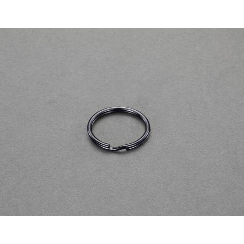 エスコ EA638D-301 21.5x1.6mmキーリング(ブラック/スチール製/10個) 1個（ご注文単位1個）【直送品】