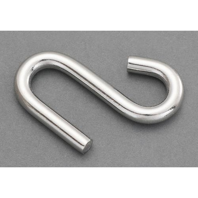 エスコ EA638EH-21 54.6x6.3mmSフック(ステンレス製) 1個(ご注文単位1個)【直送品】