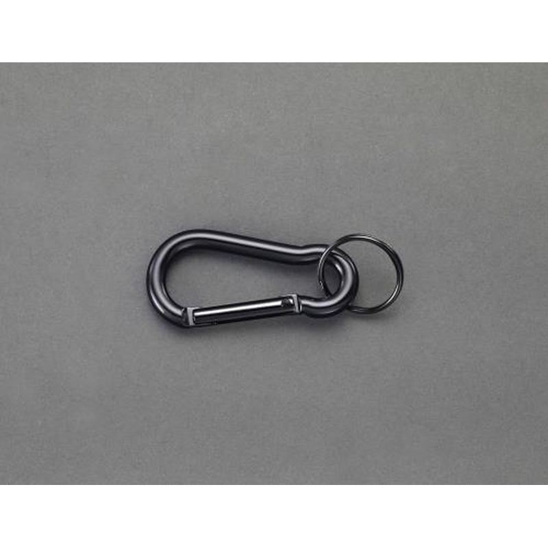 エスコ EA638JG-241 4x40mmカラビナフック(アルミ/ブラック) 1個(ご注文単位1個)【直送品】