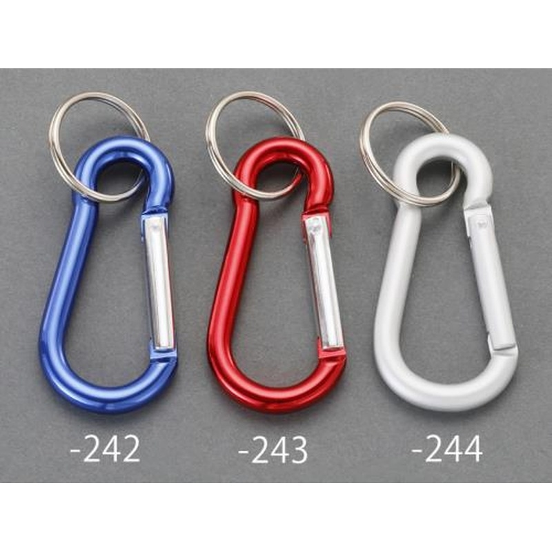 エスコ EA638JG-243 4x40mmカラビナフック(アルミ/レッド) 1個(ご注文単位1個)【直送品】