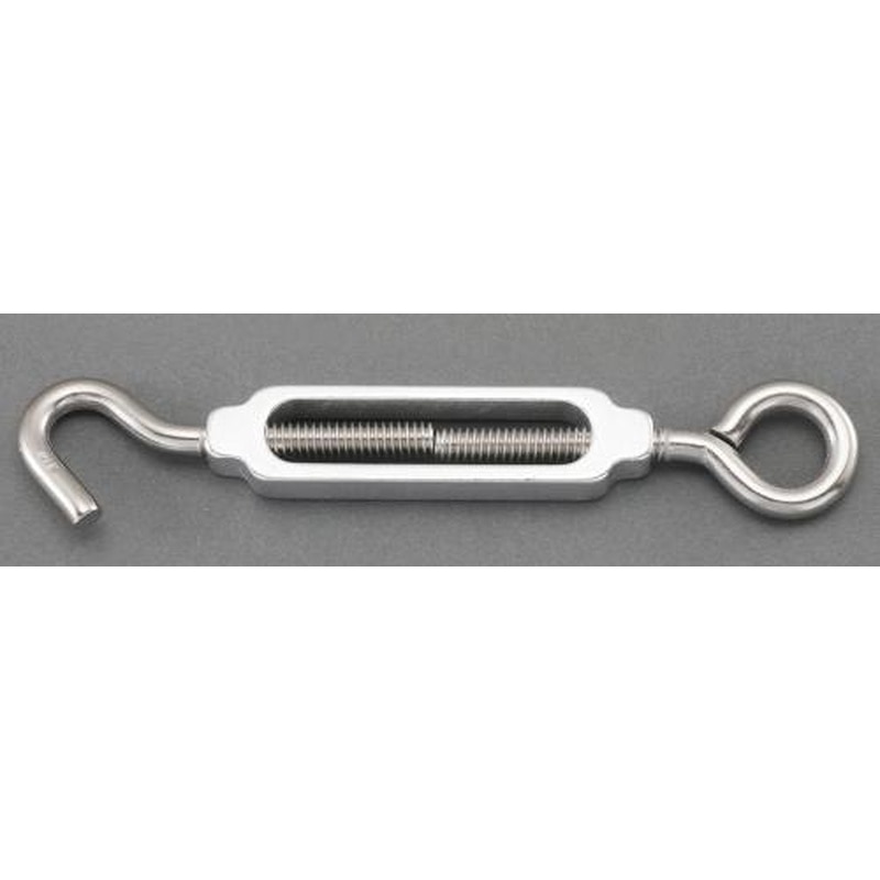 エスコ EA638KE-14 16.0x15.2mmターンバックル(Hook＆Eye/アルミ・ステンレス) 1個（ご注文単位1個）【直送品】
