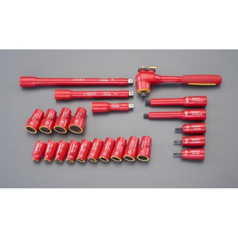 エスコ EA640RJ 3/8”DR絶縁ソケットレンチセット 1個（ご注文単位1個）【直送品】