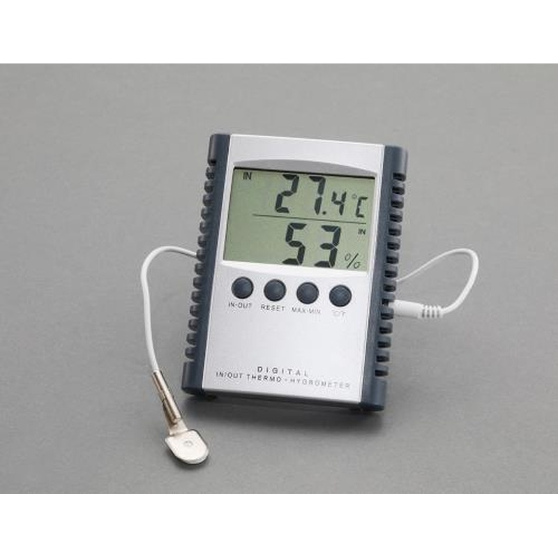 エスコ EA728AC-11[室内・室外]最高・最低温度湿度計(デジタル) 1個（ご注文単位1個）【直送品】