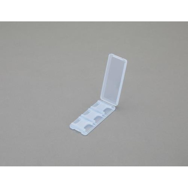 エスコ EA759Z-108 42x9x102mmSDカードケース(6枚/薄型/クリアブルー) 1個（ご注文単位1個）【直送品】