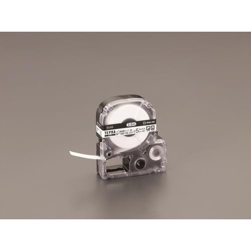 エスコ EA761DF-101 5mmテープカセット(熱収縮チューブ/白) 1個（ご注文単位1個）【直送品】