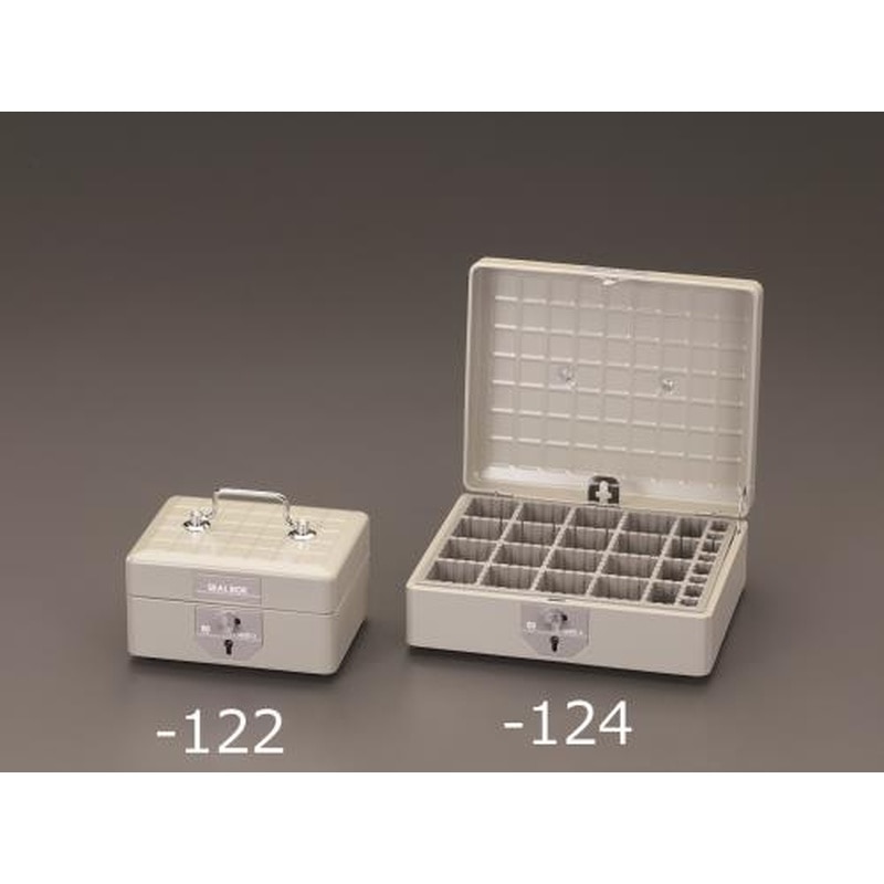 エスコ EA762AD-122 153x127x96mmスチール印箱 1個（ご注文単位1個）【直送品】