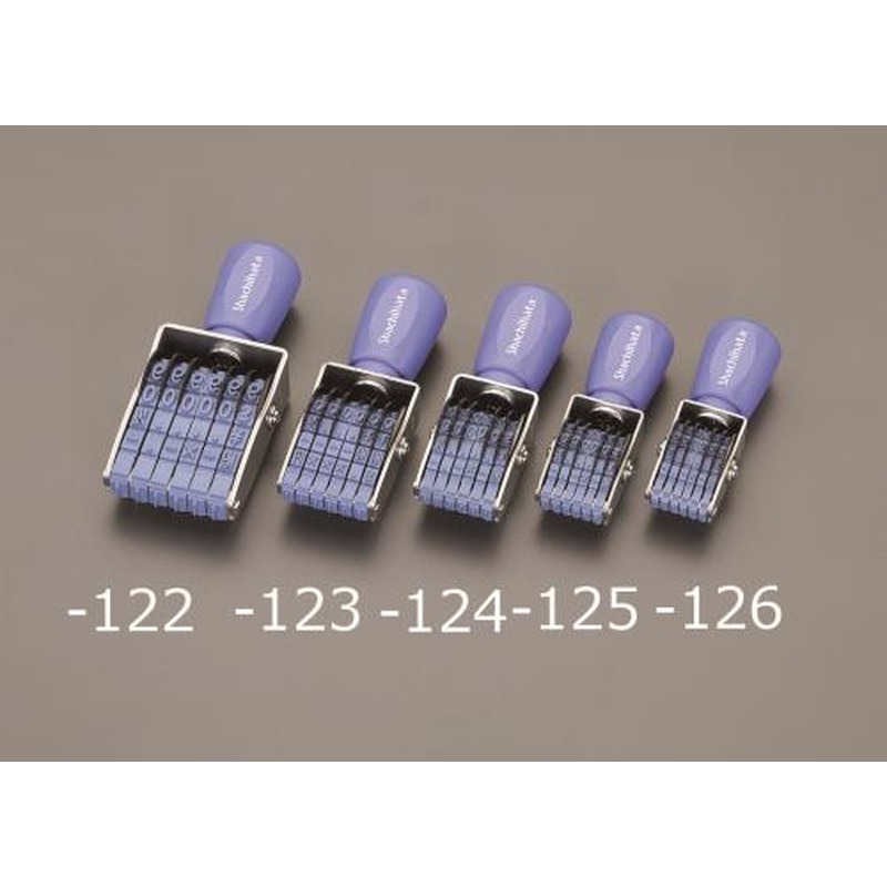 エスコ EA762AF-123 3号回転印(欧文6連・ゴシック体) 1個（ご注文単位1個）【直送品】