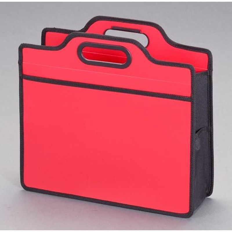 エスコ EA762CF-211 A4/330x365x110mmオフィスキャリングバッグ(レッド) 1個(ご注文単位1個)【直送品】