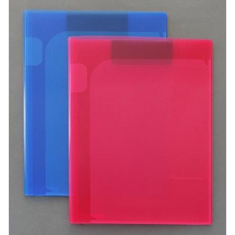 >エスコ EA762DA-53 320x237x6mm/A4クリップファイル(マグネット/ブルー) 1個(ご注文単位1個)【直送品】