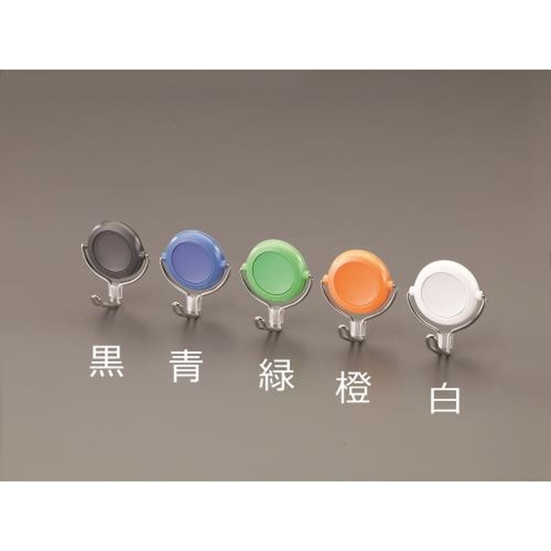 エスコ EA762FG-251 φ48mm/7.0kgマグネットフック(回転フック/ブラック) 1個（ご注文単位1個）【直送品】