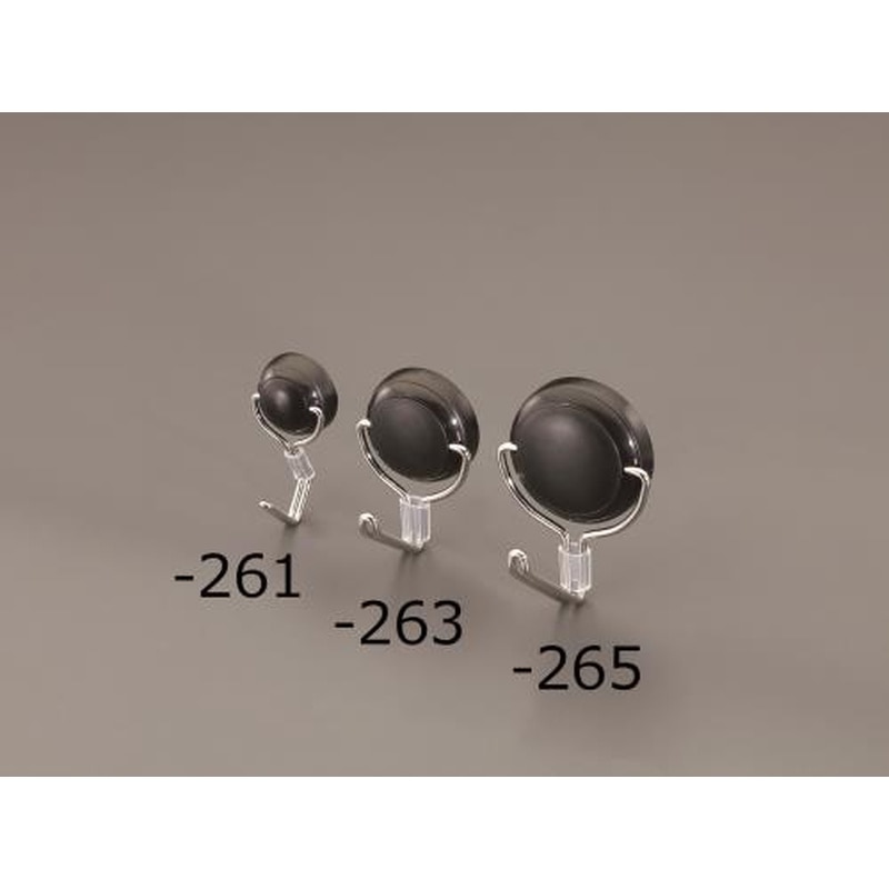 エスコ EA762FG-265 φ41mm/6.0kgマグネットフック(回転フック/ブラック) 1個（ご注文単位1個）【直送品】