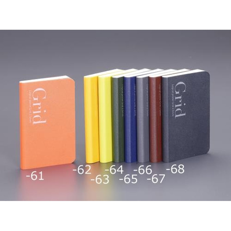 エスコ EA762GC-66 無線綴A6ノート(120ページ/グレー) 1個（ご注文単位1個）【直送品】