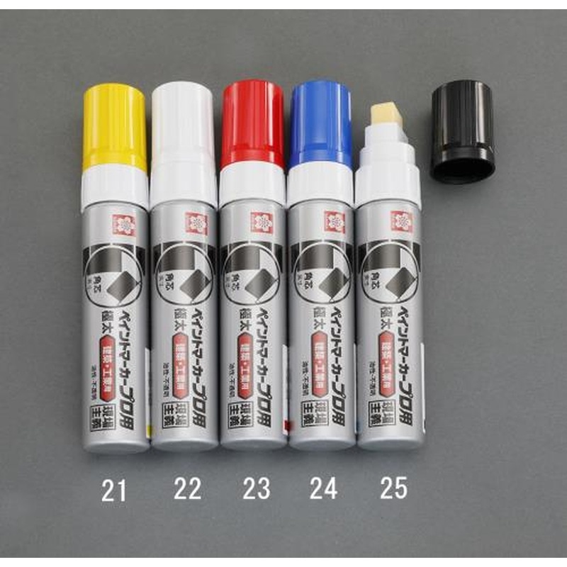 エスコ EA765MV-21[蛍光レモン/極太]油性ペイントマーカー(工業用) 1個（ご注文単位1個）【直送品】