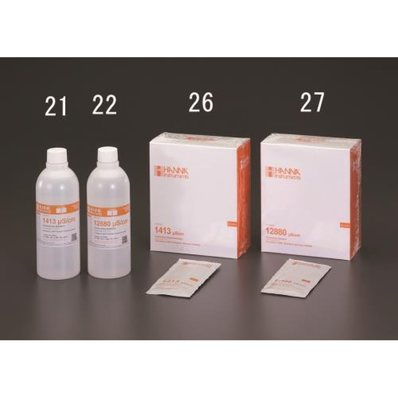 エスコ EA776AZ-26 20ml［1413μs/cm]導電率標準液(25パック) 1個（ご注文単位1個）【直送品】