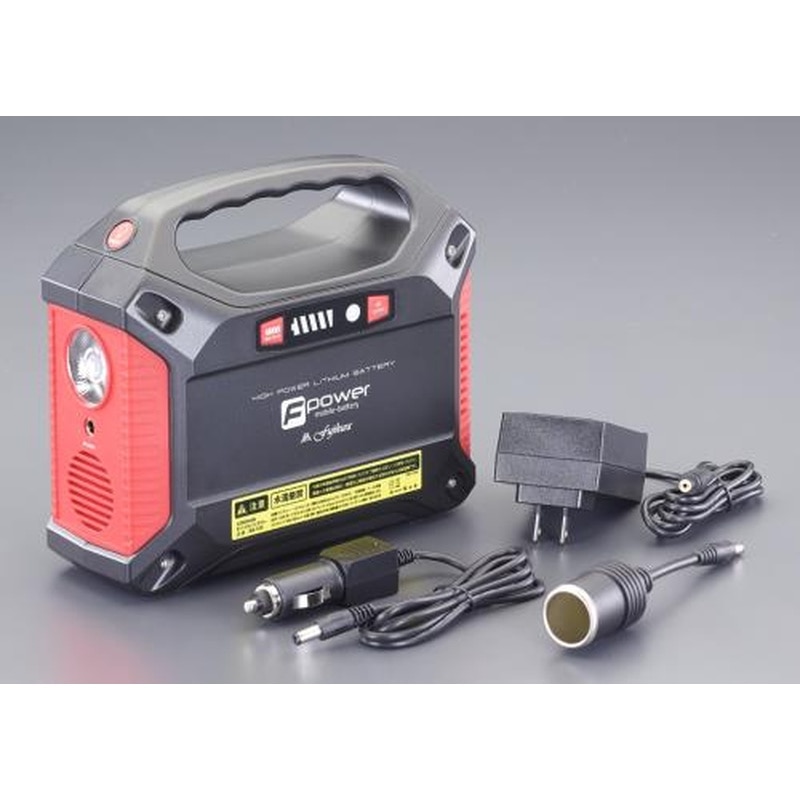 エスコ EA812HF-4 AC100V・DC12V・USBポータブル電源 1個（ご注文単位1個）【直送品】