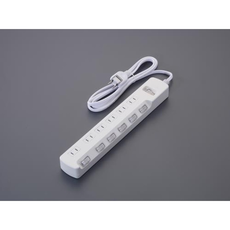 エスコ EA815GL-421 AC125V/15Ax1mテーブルタップ(一括・個別スイッチ) 1個（ご注文単位1個）【直送品】