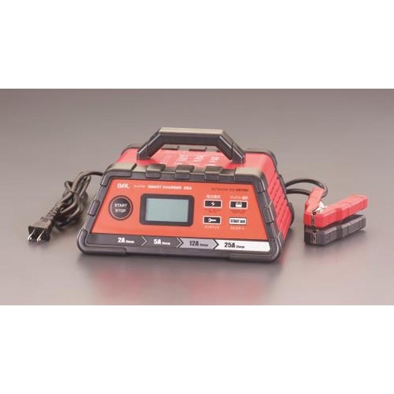 エスコ EA815Y-11 AC100V→DC12V・24Vバッテリーチャージャー 1個（ご注文単位1個）【直送品】