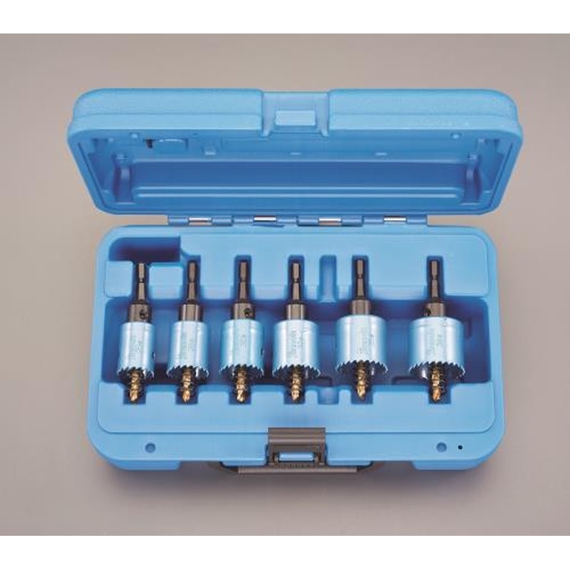 エスコ EA823JA-100 25-38mm/6本組ホールソーセット(六角軸/電気工事用) 1個（ご注文単位1個）【直送品】