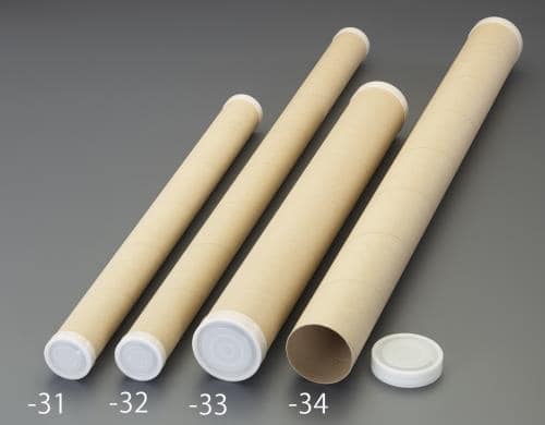 エスコ EA927SF-31 53.0x650.0mm クラフト丸筒(フタ付/10本) 1箱 （ご注文単位1箱）【直送品】