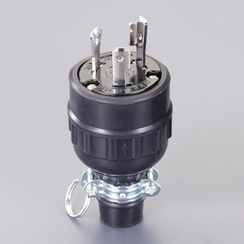 エスコ EA940BT-16 AC250V/20A防水型プラグ(接地2P) 1個（ご注文単位1個）【直送品】