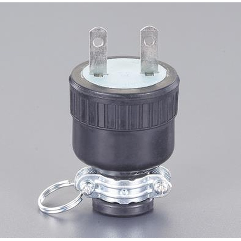 エスコ EA940BV-3 AC250V/15Aゴムプラグ(2P) 1個（ご注文単位1個）【直送品】