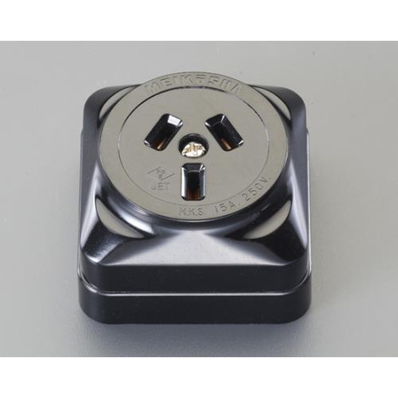 エスコ EA940CL-8 250V/15A角型コンセント(3P) 1個(ご注文単位1個)【直送品】