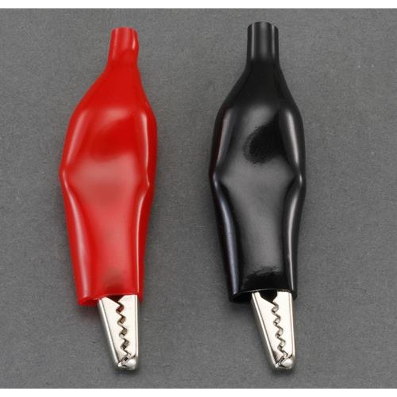 エスコ EA940DP-204 0.33-1.31m㎡x50mm/10Aクリップ(赤・黒) 1個（ご注文単位1個）【直送品】