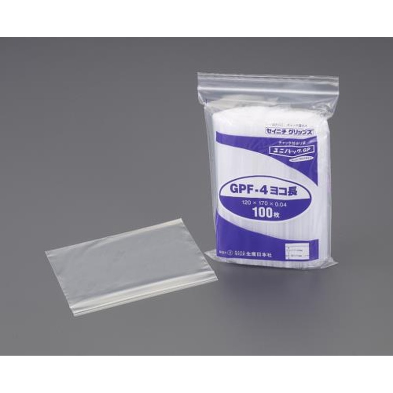 エスコ EA944CA-507 280x200mmポリ袋(チャック付/100枚) 1個（ご注文単位1個）【直送品】