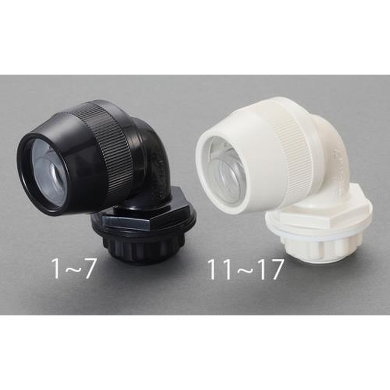 エスコ EA947TD-1[EA947TA-1・2用]90°コネクタ(黒) 1個（ご注文単位1個）【直送品】