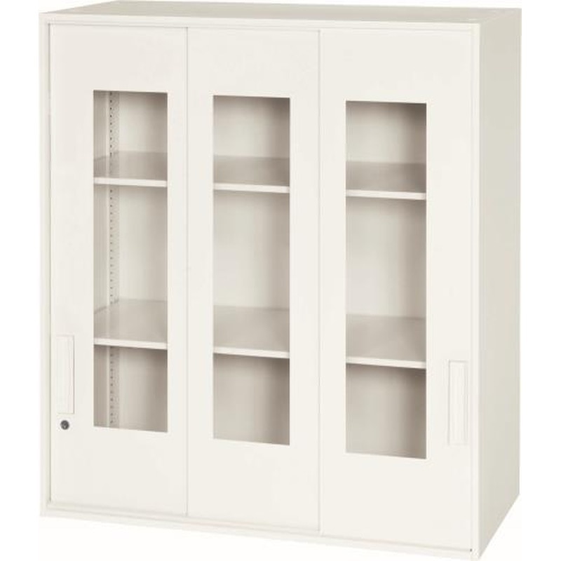 エスコ EA954DH-17 900x400x1030mm収納庫(3枚引き戸/アクリル戸) 1個(ご注文単位1個)【直送品】