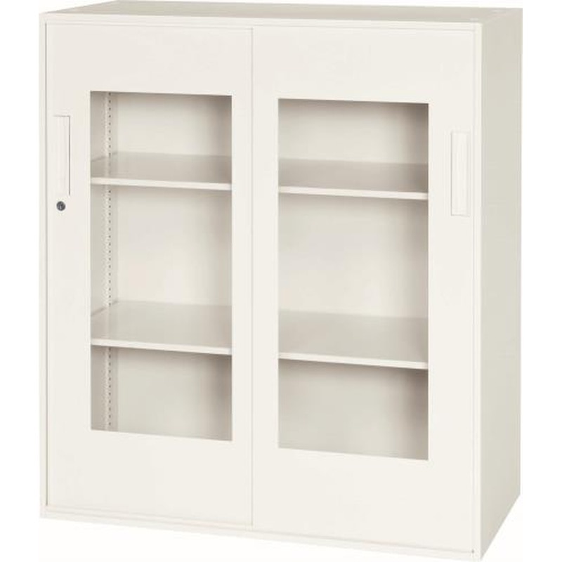 エスコ EA954DH-25 900x400x1030mm収納庫(引き戸/アクリル戸) 1個(ご注文単位1個)【直送品】