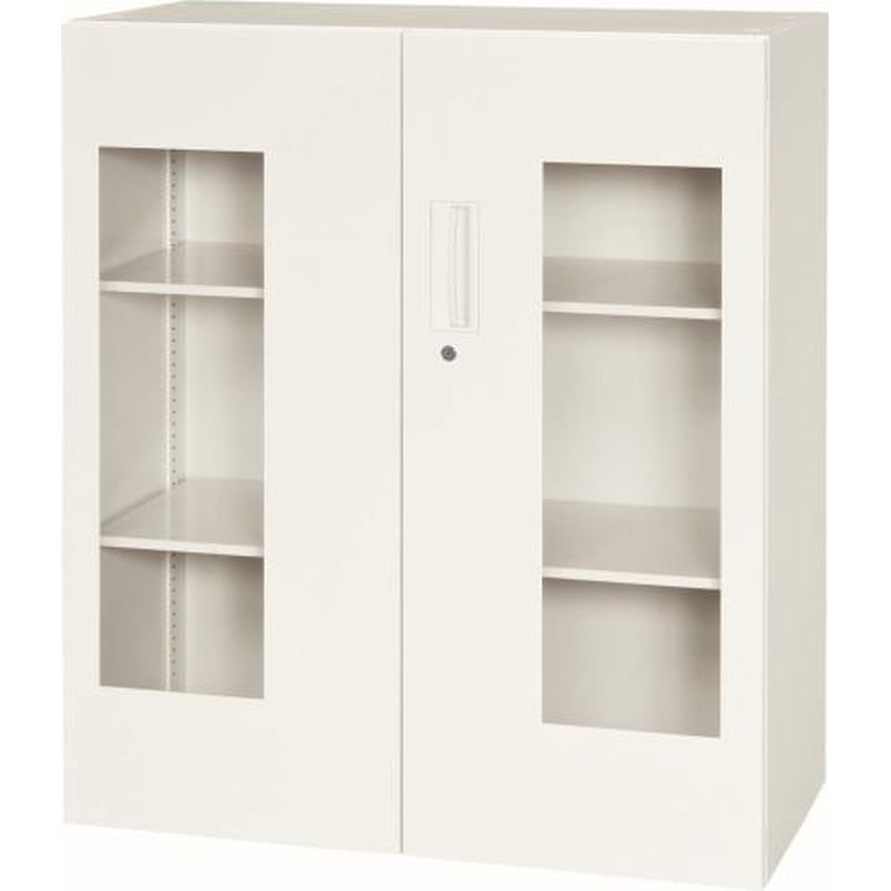 エスコ EA954DH-28 900x400x1030mm収納庫(両開き/アクリル戸) 1個(ご注文単位1個)【直送品】