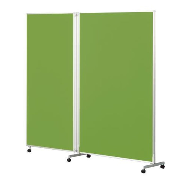 エスコ EA954EA-213 1868x487x1630mmパーテーション(2連/グリーン) 1個（ご注文単位1個）【直送品】