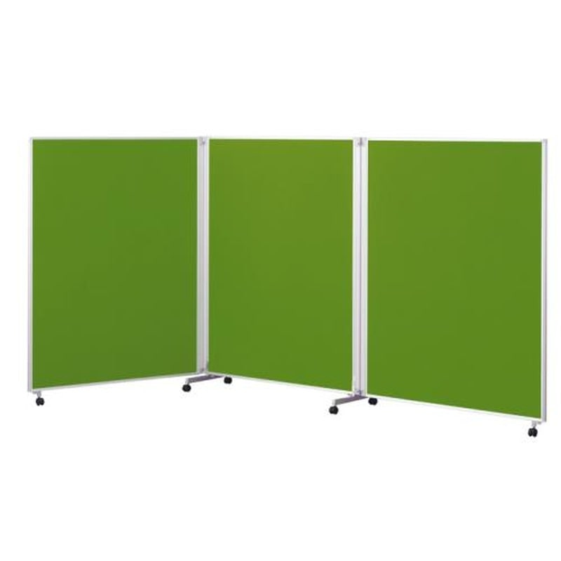 エスコ EA954EA-223 2836x487x1630mmパーテーション(3連/グリーン) 1個（ご注文単位1個）【直送品】