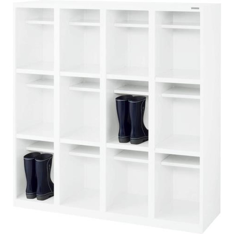 エスコ EA954EL-3 1200x380x1250mm/4列3段収納棚(長靴用) 1個（ご注文単位1個）【直送品】