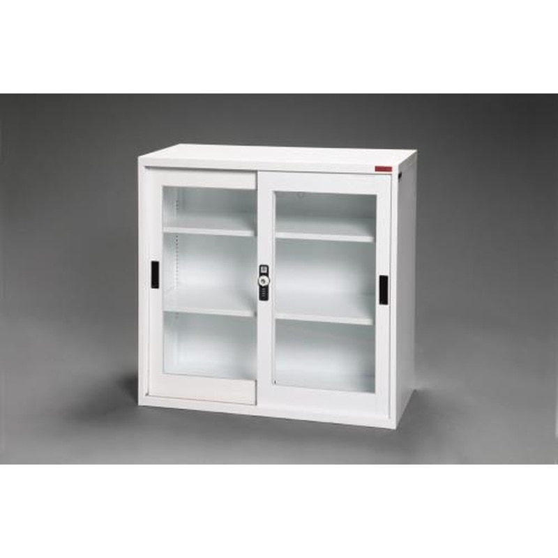 エスコ EA954ES-31 880x400x880mm書庫(窓付引戸型) 1個（ご注文単位1個）【直送品】