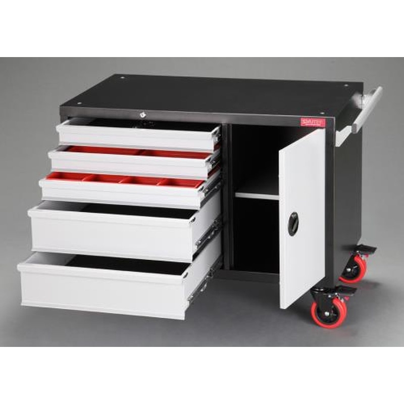 エスコ EA956FD-3 1117x630x800mm/5段ツールワゴン 1個（ご注文単位1個）【直送品】